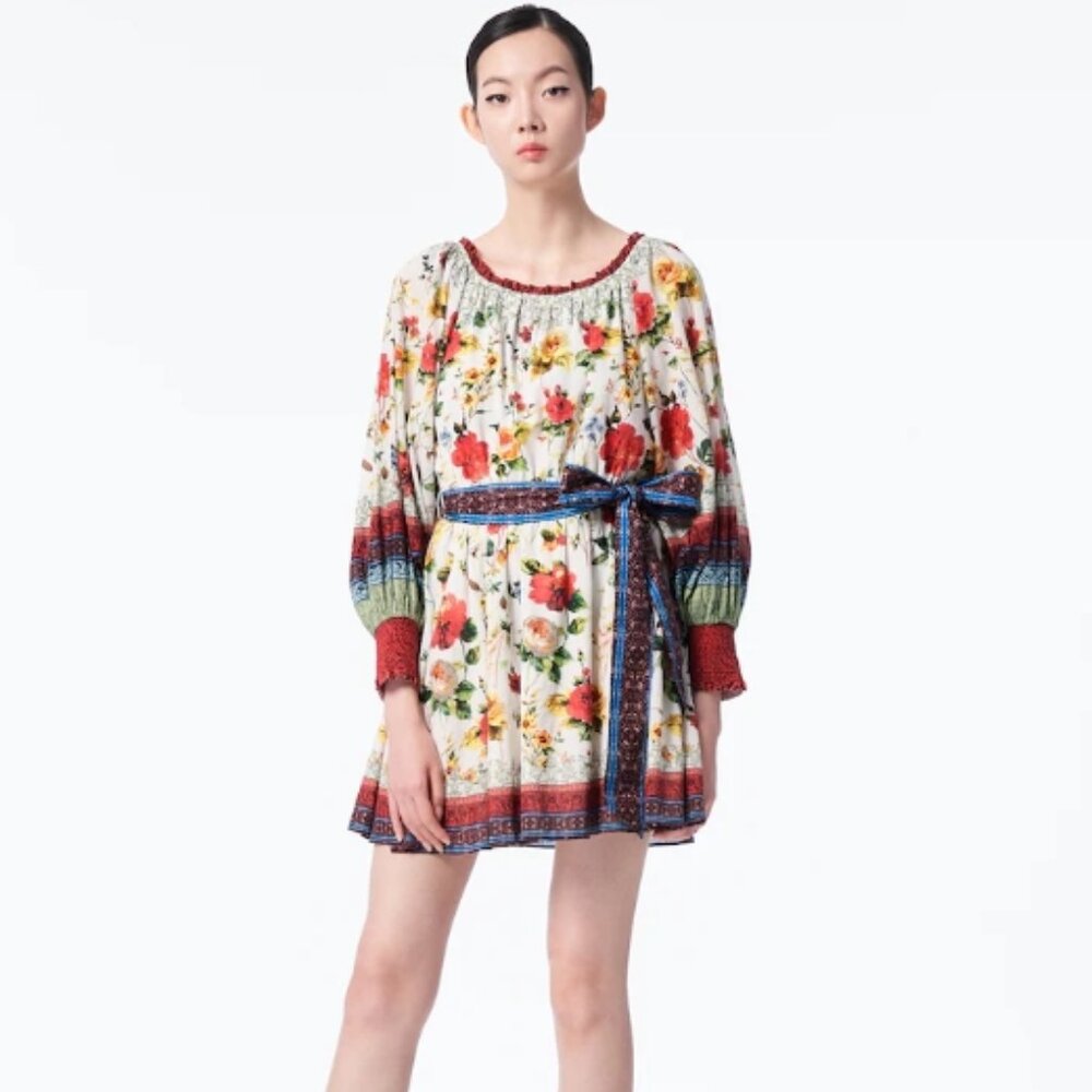 NWT Alice + Olivia Mary Mini Dress in Dew Floral XS $440